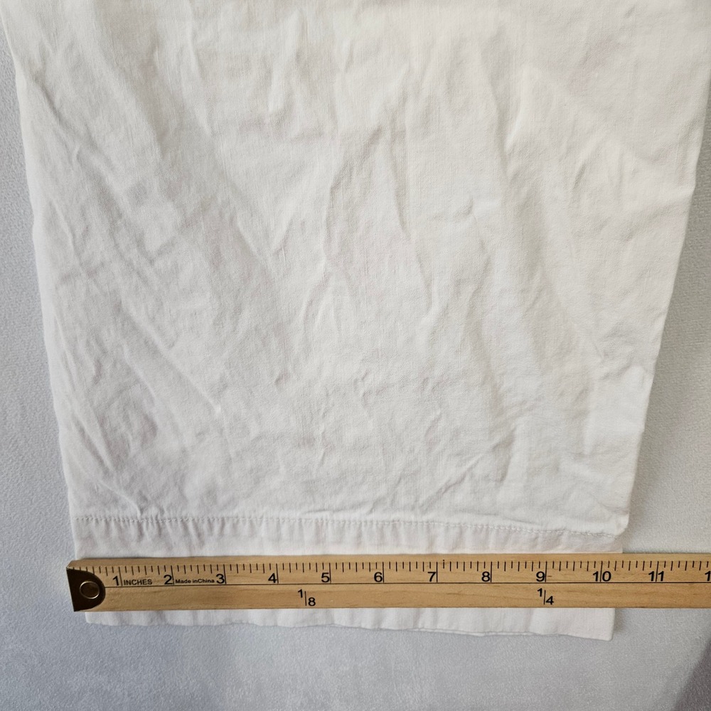 Maeve White Wide-Leg Linen Blend Pants - Picture 9 of 16